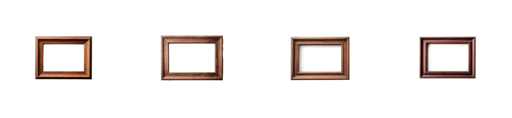 Canvas Print - different wooden frames with a transparent background for design use