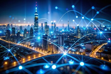 Poster - Futuristic 5G & 6G Network Connection: Wireless Data Communication Technology