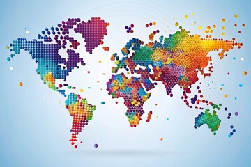Poster - Fractured World Map: Generative AI Disruption, Global Connectivity Breakdown