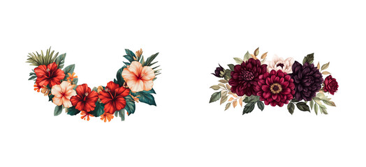 Wall Mural - vibrant floral arrangement with tropical and garden flowers