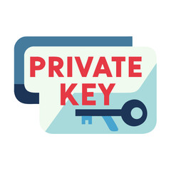 Poster - Icon representing a private key for digital security  
