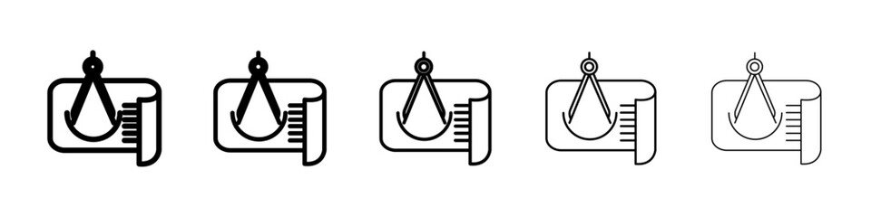 Construction plan icon Symbol mark in Outline style