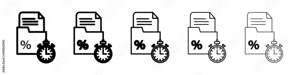 Loan rate and term icon Symbol mark in Outline style Stock Vector ...
