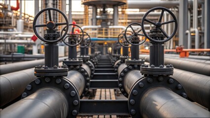Poster - High-Pressure Valves and Pipelines in Industrial Facility Setting