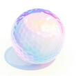 © CUTEX2 3D Studio - Iridescent golf ball with soft reflections.