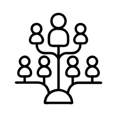Poster - Family tree diagram genealogy lineage chart ancestral heritage pedigree relationship history icon