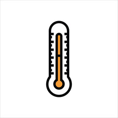 ermometer vector icon line template