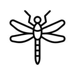 Leinwandbilder - Dragonfly insect vector illustration design, simple line art of dragonfly for graphic use