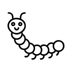 Poster - Vector illustration of a cute caterpillar insect drawing for kids education and learning activity