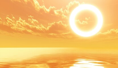 Aufkleber - Golden Sunrise Ring