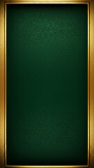 Leinwandbilder - A rich green background complemented by an elegant gold border