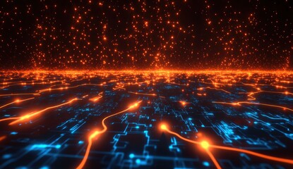 Poster - Futuristic Circuit Network