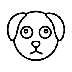 Poster - Cute puppy dog face drawing vector illustration for pet lovers and dog themed designs and projects