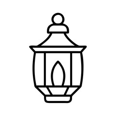 Poster - Vector illustration of a vintage lantern lamp light design for decoration and illumination