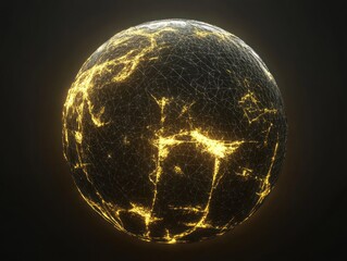Poster - illuminated globe showcasing interconnected networks and data