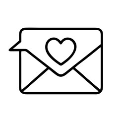 Poster - Love letter icon vector illustration message with heart shape valentine romance and love design