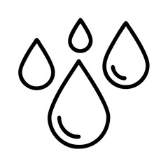 Poster - Water drops vector illustration: a simple graphic of liquid droplets for design and use cases