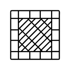 Poster - Find square grid pattern design with diagonal lines vector illustration and graphic element art