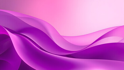 Fototapete - Vivid pink and purple waves flow in an abstract light design