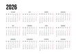 © Svitla - Calendar 2026 in Polish language. Vector template