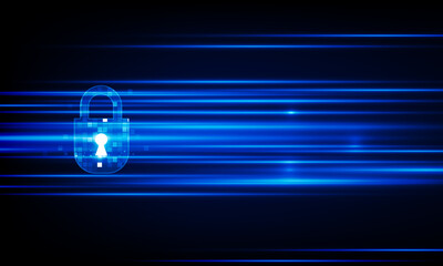 Poster - Abstract Door open Light of idea background Hitech communication concept innovation prevent and private key vector design.