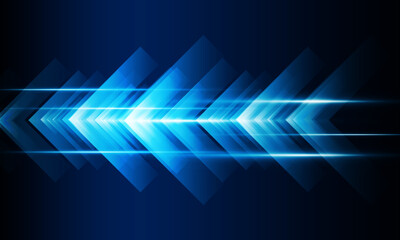 Poster - High speed concept Arrow up Light out technology background Hitech communication concept innovation background, vector design