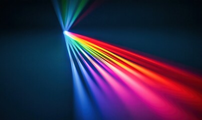 Poster - Radiant spectral light beams fan out, creating an eye-catching spectrum of vibrant colors.