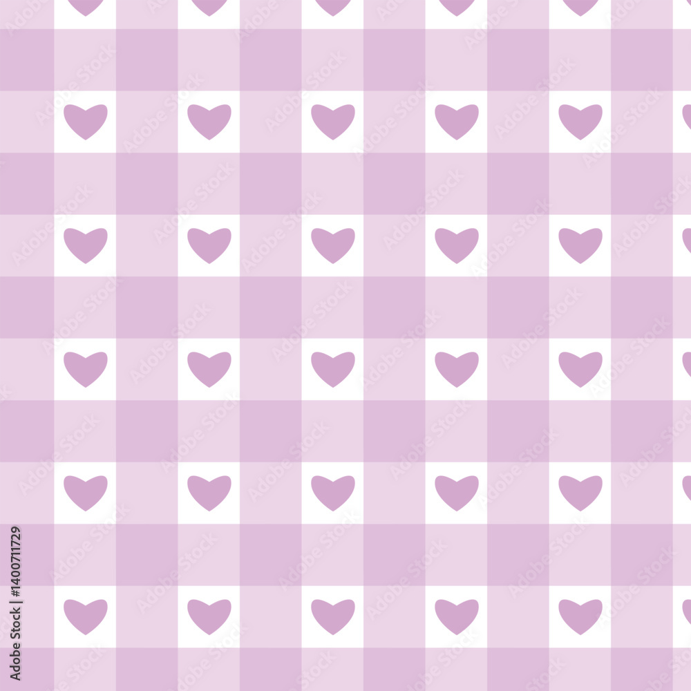 seamless pattern with pink hearts
