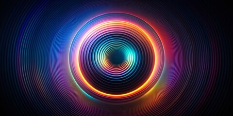 Poster - Abstract Circle Animation: Geometric Ripple Effect Silhouette Background Loop Intro