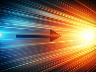 Poster - Abstract Business Communication: Speed of Light Arrow Silhouette