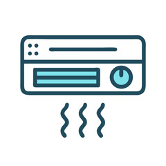 Aufkleber - Air Conditioning Unit Icon Representing Climate Control and Cooling Technology