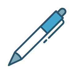 Poster - Ballpoint Pen Icon Representing Writing, Note-Taking, and Office Supplies