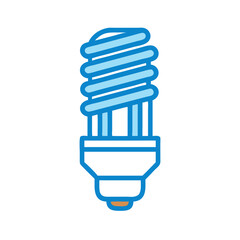 Poster - Compact Fluorescent Lightbulb Icon Representing Energy-Efficient Lighting