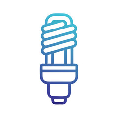 Poster - Compact Fluorescent Lightbulb Icon Representing Energy-Efficient Lighting
