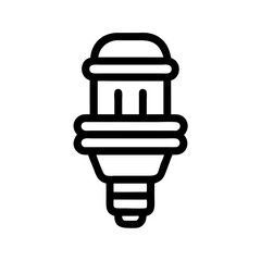 Poster - Compact Fluorescent Lightbulb Icon Representing Energy-Efficient Lighting