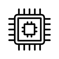Poster - CPU Processor Chip Icon Representing Computer Hardware and Data Processing