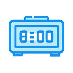 Aufkleber - Digital Alarm Clock Icon Representing Time Management and Morning Alerts