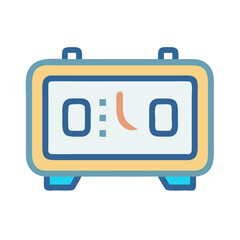 Aufkleber - Digital Alarm Clock Icon Representing Time Management and Morning Alerts