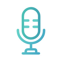 Poster - Microphone Icon Representing Audio Input and Sound Recording