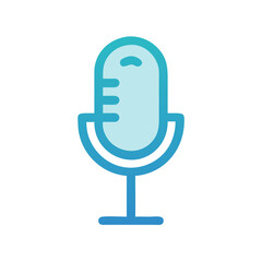 Poster - Microphone Icon Representing Audio Input and Sound Recording