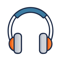 Poster - Over-Ear Headphones Icon Representing Audio Listening and Sound Equipment