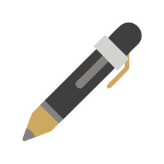 Poster - Pen with Cap Icon Representing Writing Instrument and Stationery Tool