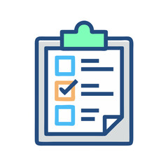 Poster - Project Checklist Clipboard Icon Representing Task Management and Workflow Planning
