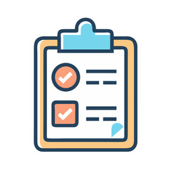 Poster - Project Checklist Clipboard Icon Representing Task Management and Workflow Planning