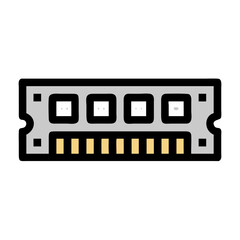 Poster - RAM Slot Connector Icon Representing Computer Memory Interface and Hardware Component