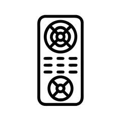 Aufkleber - Remote Control with Fan Symbol Icon Representing Airflow Adjustment and Cooling Device Operation