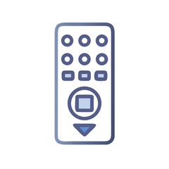 Leinwandbilder - Remote Control with Navigation Buttons Icon Representing Media Access and Device Operation