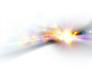 Aufkleber - Abstract lens flare with a transparent  background, featuring light and bright colors. 