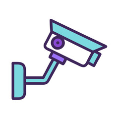 Aufkleber - Security Surveillance Camera Icon Representing Monitoring, Safety, and Protection System