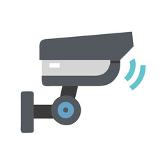 Aufkleber - Security Surveillance Camera Icon Representing Monitoring, Safety, and Protection System